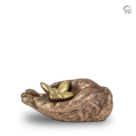 Troost urn keramisch vlinder in hand | fp-TU 013