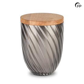 Glazen urn Memory Crystal Oak Serenity Antracietgrijs | fp-GU 502