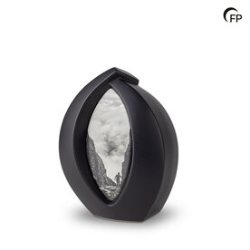 Keramische medium urn Forever Framed mat zwart  | fp-KU 110 M