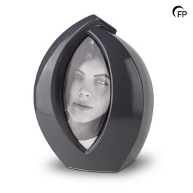 Keramische urn Forever Framed mat donkergrijs  | fp-KU 113
