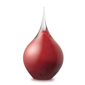 Glazen Memory-line Asdruppel medium opaak red | er-U01MO-R