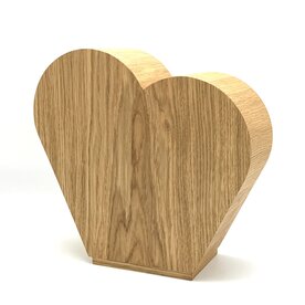 Houten grote urn Hart eikenhout | hu-DHU A 321
