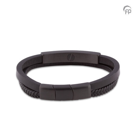 Armband Leder en RVS | fp-MOL 206