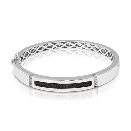 Zilveren armband gepolijst Groove met zirkonia | sy-BL 011