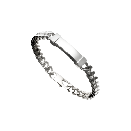 Zilveren plaatarmband met asruimte | tw-400