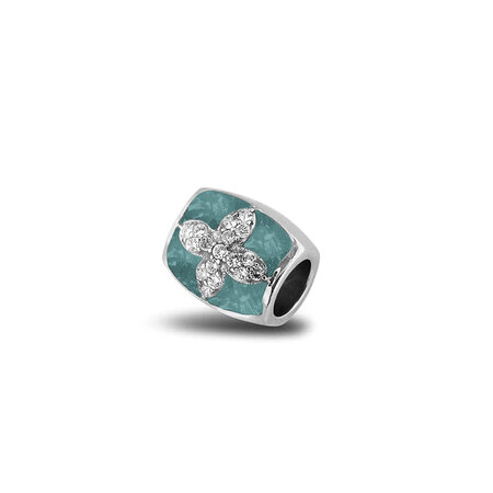 Zilveren bedel Daisy met zirkonia | sy-802 S