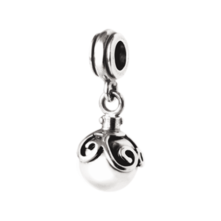 Bedel zilver met krul motief | tw-3007