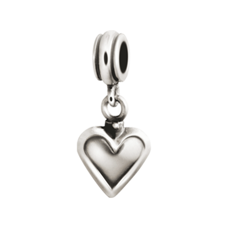 Bedel zilver met een hartje met glansrand | tw-3013