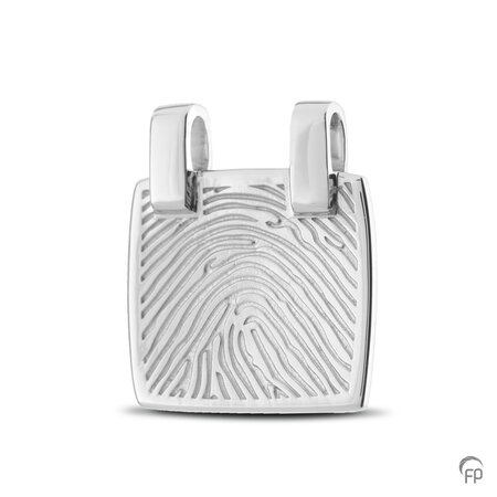 Atlantis Memorials hanger vierkant 21 mm met vingerafdruk glans | fp-HF 116.175