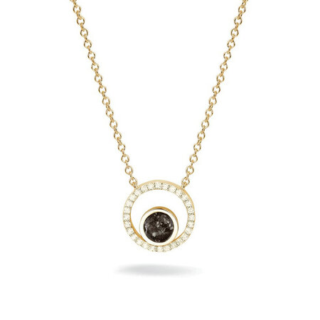Hanger met diamant of zirkonia cirkel goud verguld | sy-601 SG