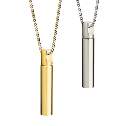 Zilveren hanger model buis rond met sluitdop| tw-319