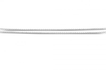 Zilveren dubbel anker collier 40+5 cm  | sy-126 S