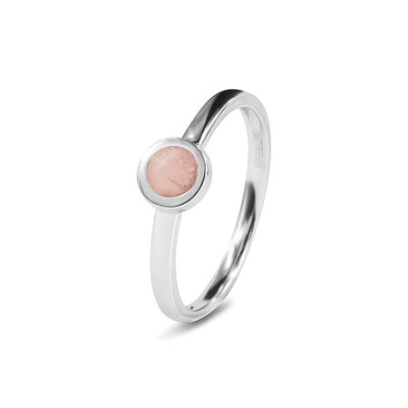 Zilveren as ring rond Stackable | sy-RG 012