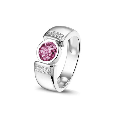 Zilveren as ring model modern met Zirkonial | sy-RG 022