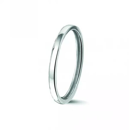 Zilveren aanschuif ring model rond stackable | sy-RG 026