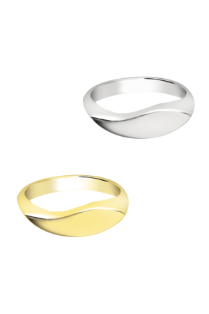 Zilveren dames ring model golf vlak| tw-528