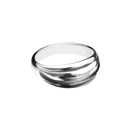 Zilveren elegante asring plooidesign| tw-544