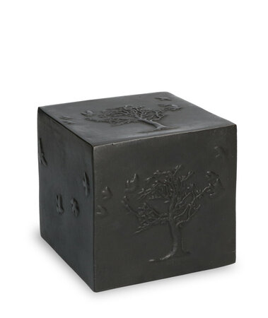 Handgemaakte bronzen urn model kubus| ds-B-05L