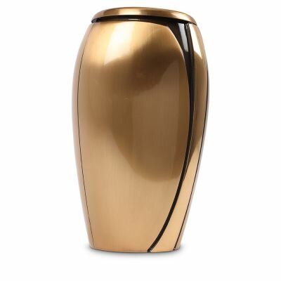 Bronzen urn glanzen met groef | wd-VZ45717