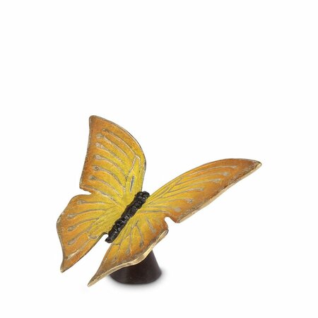Bronzen mini urn gele vlinder | wd-UBR2729