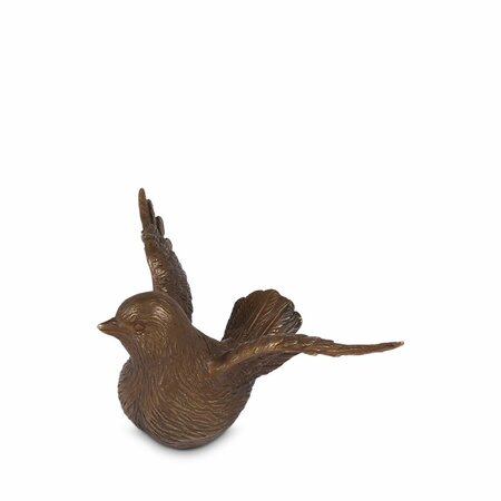 Bronzen mini urn vogel met gespreide vleugels | wd-UBR623