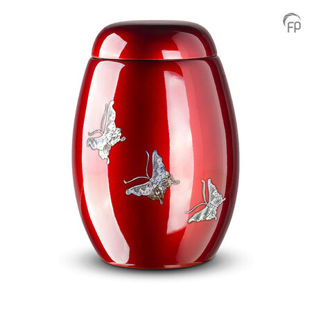 Glasfiber urn rood Vlinders | fp-GFU 203