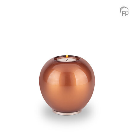 Glazen kaarsenhouder Oranjebruin | fp-GU 255
