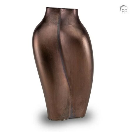 Keramische kunst urn Heart to Heart bronskleurig | fp-FPE 003