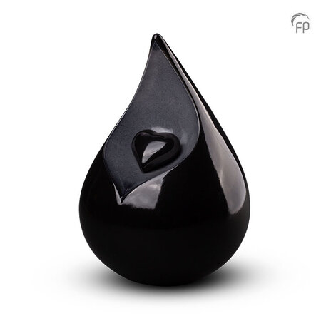 Keramische kunst urn Celest zwart en grijs | fp-FPU 004