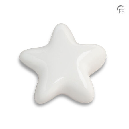 Keramische kunst urn keepsake Asteri ster in wit | fp-FPU 061