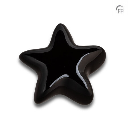 Keramische kunst urn keepsake Asteri ster in zwart | fp-FPU 062