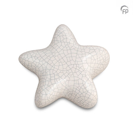 Keramische kunst urn keepsake Asteri ster in wit | fp-FPU 067