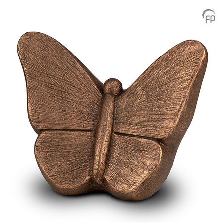 Keramische kunst urn Mariposa  bronskleur | fp-FPU 057