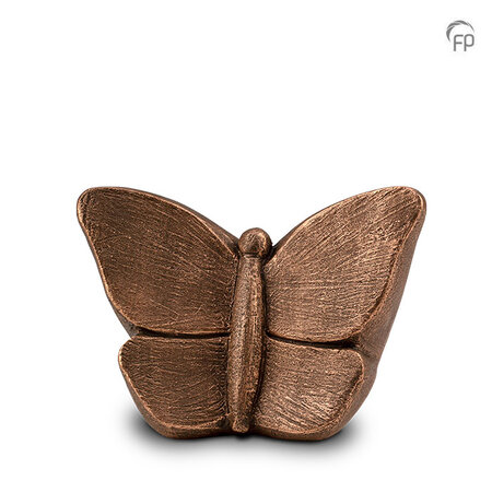 Keramische kunst urn Mariposa  bronskleur Small| fp-FPU 057 S