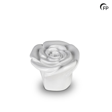 Keramische kunst urn keepsake Rosa model roos wit | fp-FPU 078