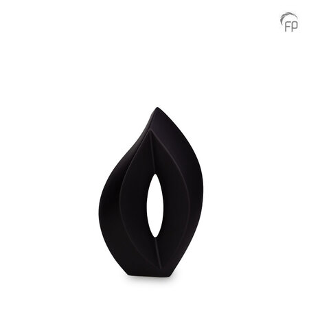 Keramische urn Mastaba mat zwart Venezia medium | fp-KU 060 M