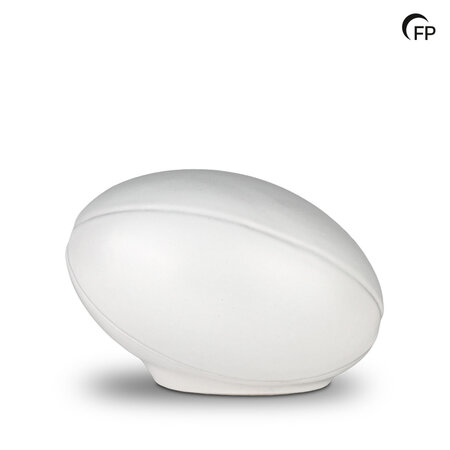 Keramische urn Mastaba mat wit model rugbybal | fp-KU 130