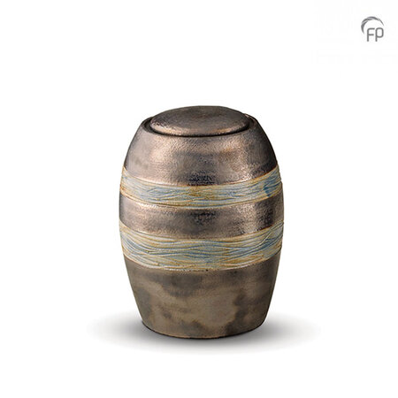 Keramische urn Pottery Bonny metallic en jade groen medium | fp-KU 306 M