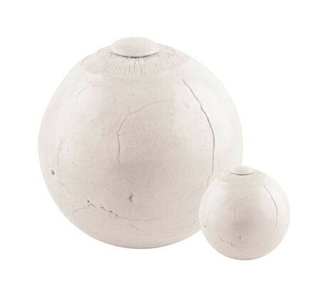 Keramische urn Ceramic Art groot bol 3L wit cr&egrave;me| ds-CA11