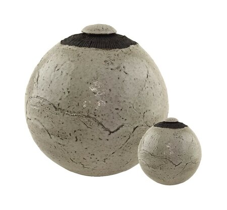 Keramische urn Ceramic Art groot bol 3L groen grijs| ds-CA12