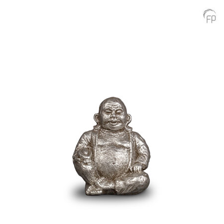 Keramische urn zilverlaag Geert Kunen Boeddha keepsake | fp-UGK 103 K