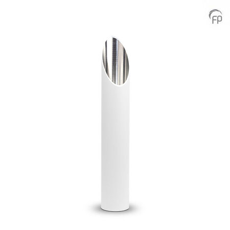 Stijlvolle aluminium design urn voor tuin of terras wit medium  | fp-CGS 002 M