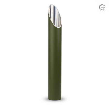 Stijlvolle aluminium design urn voor tuin of terras olijfgroen groot  | fp-CGS 006 L