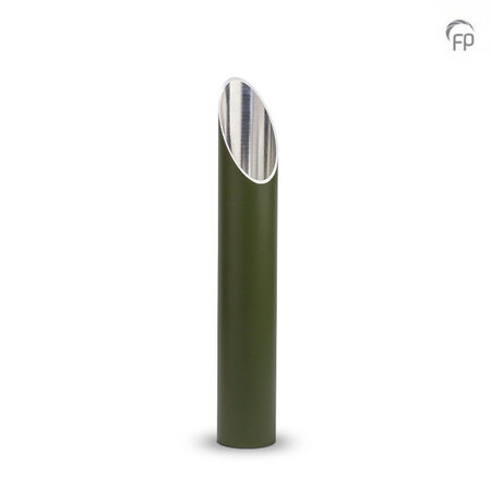 Stijlvolle aluminium design urn voor tuin of terras olijfgroen medium  | fp-CGS 006 M