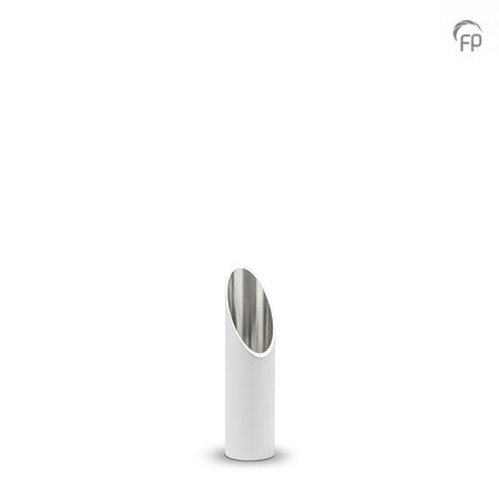 Stijlvolle aluminium design urn met waxinehouder wit medium | fp-CGS 002 M