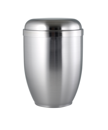 Klassieke metalen sierurn glanzend grijs zilver | vo-499990