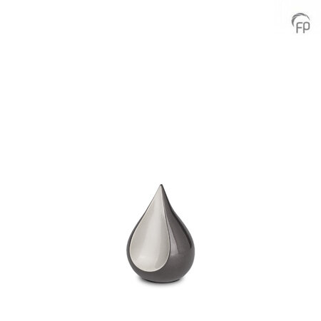 Metalen urn exclusieve FP-Originals collectie Teardrop grijs keepsake | fp-FPU 102 K