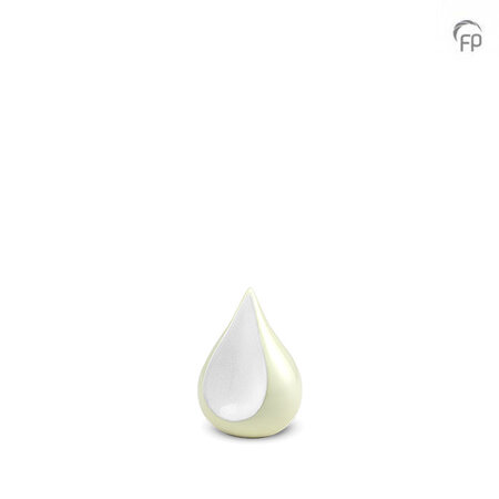 Metalen urn exclusieve FP-Originals collectie Teardrop ivoor keepsake | fp-FPU 105 K
