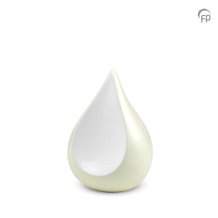 Metalen urn exclusieve FP-Originals collectie Teardrop ivoor small | fp-FPU 105 S