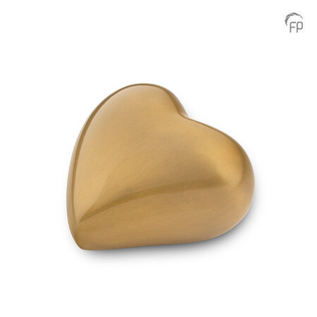 Metalen urn exclusieve FP-Originals collectie Odyssee hart goudkleur keepsake | fp-FPU 121